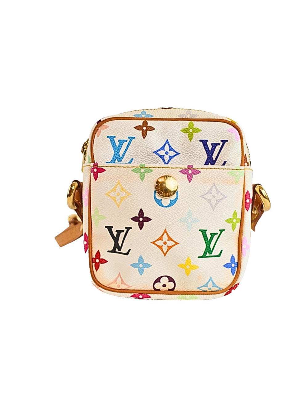 LOUIS VUITTON Monogram Multicolor Lift Shoulder Bag White LV Auth